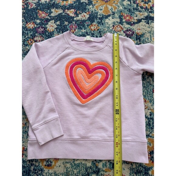 Crewcuts Girls Sweater Lot of 2 Pink Heart Crewneck Striped Peplum Size 8 - Picture 4 of 10